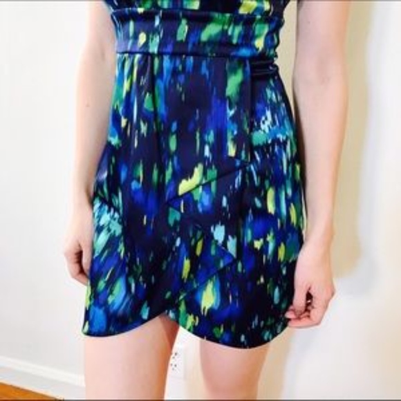 METROPARK MR. BLACK ABSTRACT PRINT DRESS - Picture 3 of 7